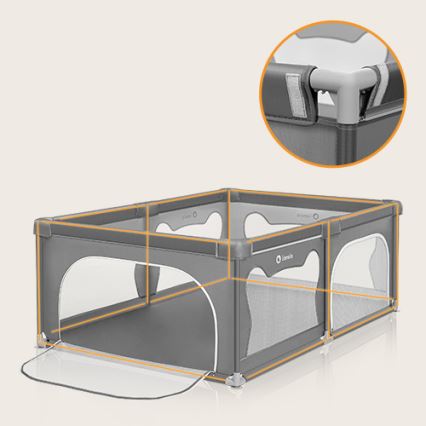 Lionelo - Leikkikehä WILLOW harmaa