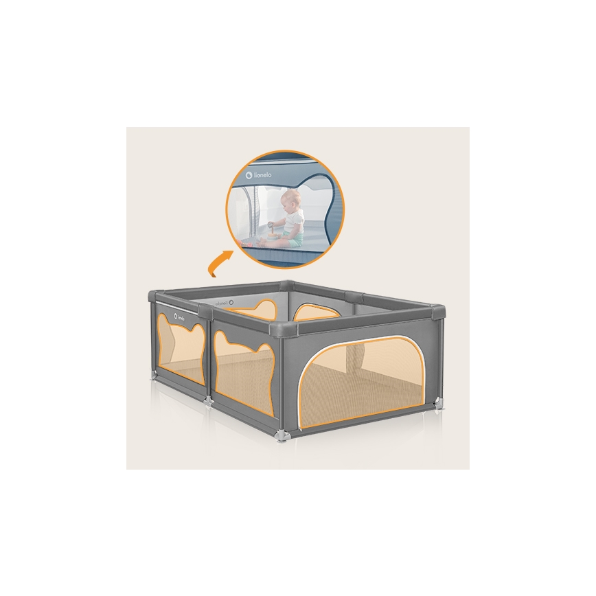 Lionelo - Leikkikehä WILLOW harmaa