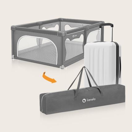 Lionelo - Leikkikehä WILLOW harmaa
