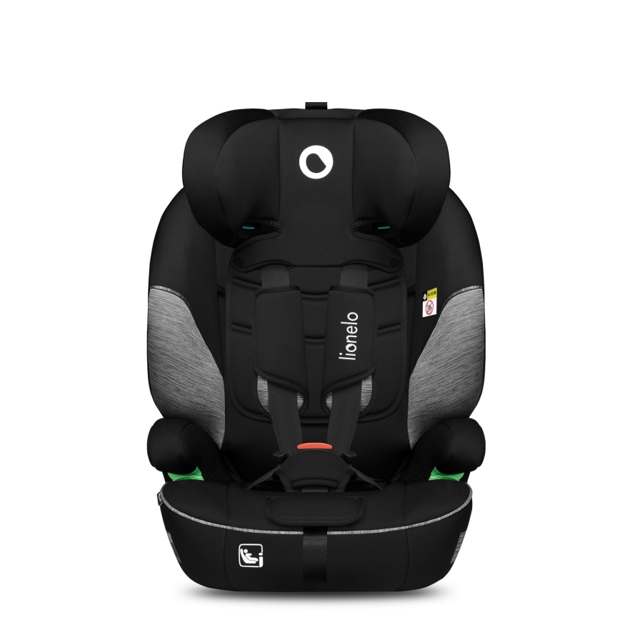 Lionelo - LEVI i-Size turvaistuin 76-150 cm musta/harmaa