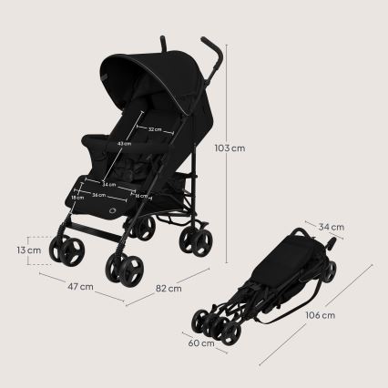 Lionelo - Matkarattaat ELIA Black Onyx