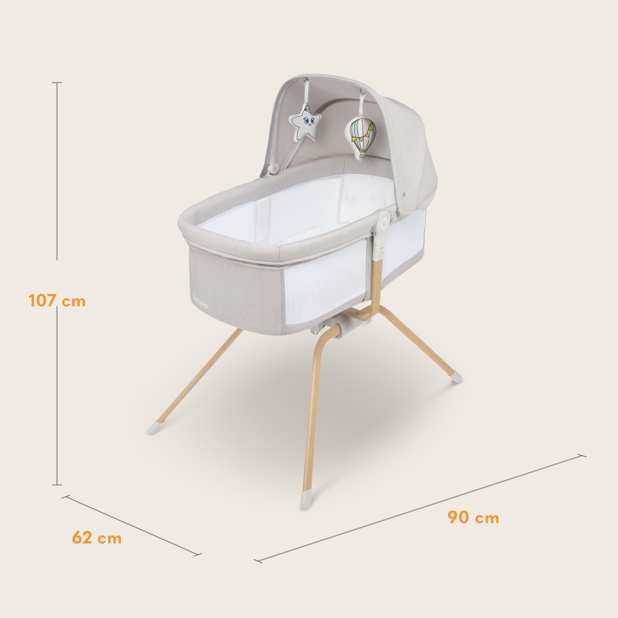 Lionelo - Matkasänky 3-in-1 MALIN EVO Beige Natural