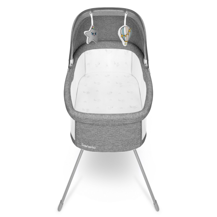 Lionelo - Matkasänky 3-in-1 MALIN Grey Stone
