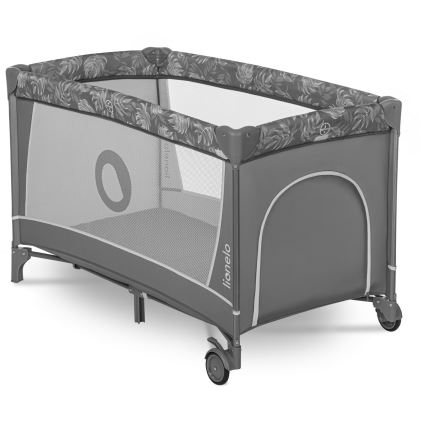 Lionelo - Matkasänky FLOWER Grey Stone