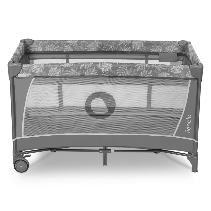 Lionelo - Matkasänky FLOWER Grey Stone