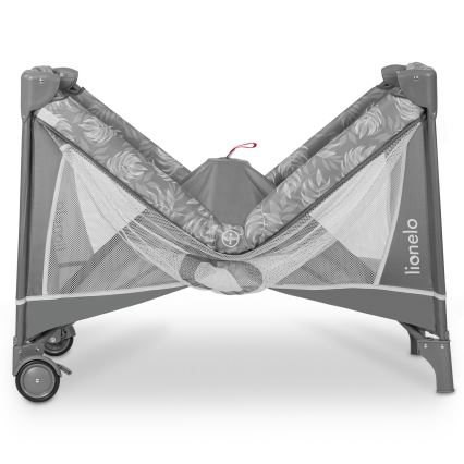 Lionelo - Matkasänky FLOWER Grey Stone