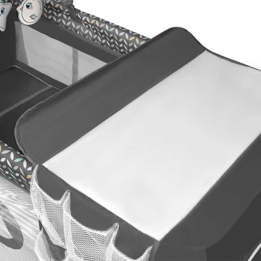 Lionelo - Matkasänky FLOWER Harmaa Skandinaavinen