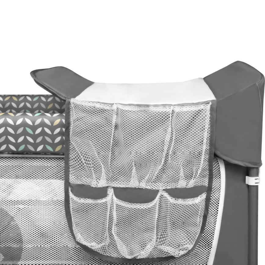 Lionelo - Matkasänky FLOWER Harmaa Skandinaavinen