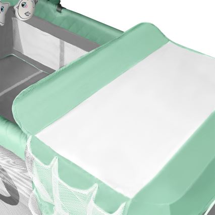 Lionelo - Matkasänky FLOWER Turkoosi