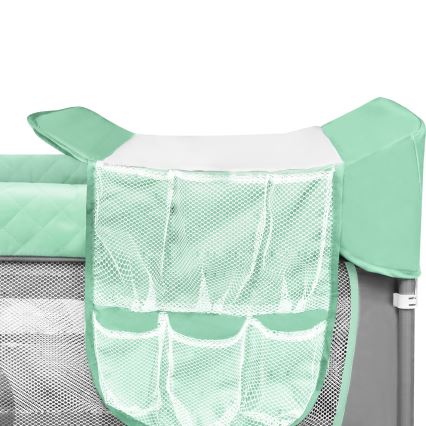 Lionelo - Matkasänky FLOWER Turkoosi