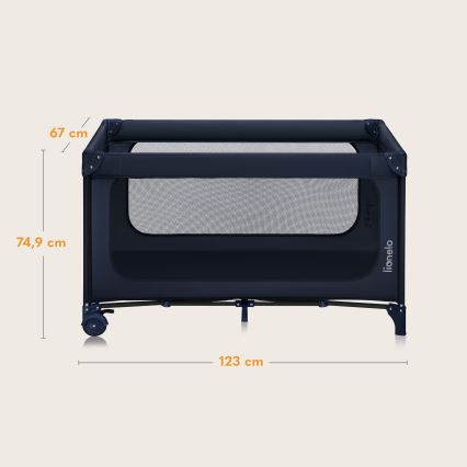 Lionelo - matkasänky JASMIN EASY FOLD laivastonsininen