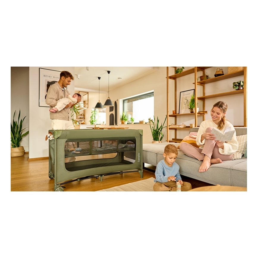 Lionelo - Matkasänky JASMIN EASY FOLD Oliivinvihreä