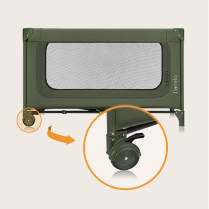 Lionelo - Matkasänky JASMIN EASY FOLD Oliivinvihreä