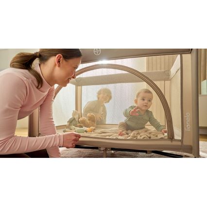 Lionelo - matkasänky LAURA, beige (hiekan sävy)