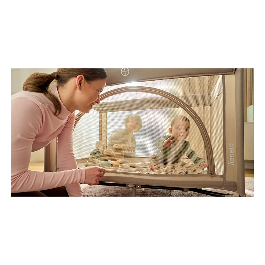 Lionelo - Matkasänky LAURA Beige Hiekka