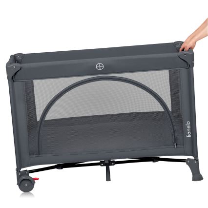 Lionelo - Matkasänky LAURA Betoninharmaa