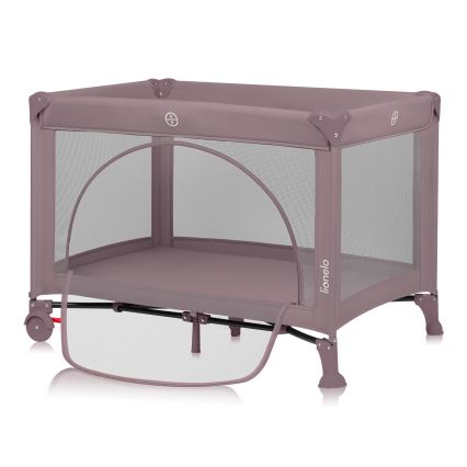 Lionelo - matkasänky LAURA, vaaleanpunainen nude