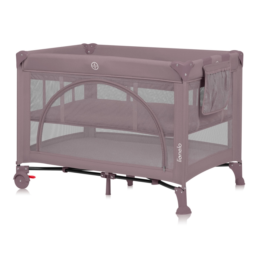 Lionelo - matkasänky LAURA, vaaleanpunainen nude