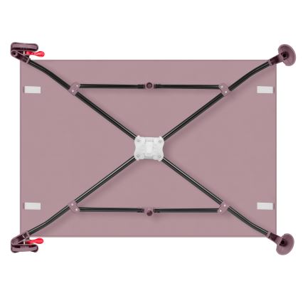 Lionelo - matkasänky LAURA, vaaleanpunainen nude