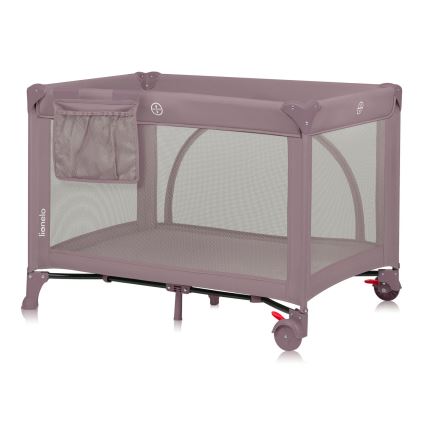 Lionelo - matkasänky LAURA, vaaleanpunainen nude