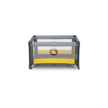 Lionelo - Matkasänky STEFI harmaa/keltainen