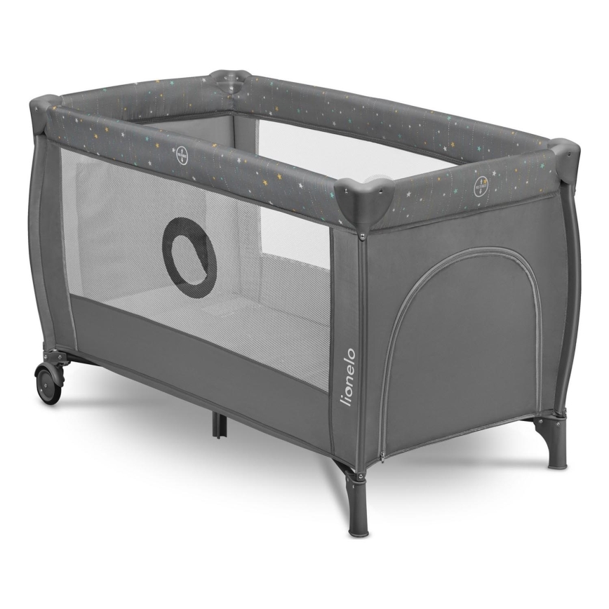 Lionelo - Matkasänky STEFI PLUS, harmaa monivärinen