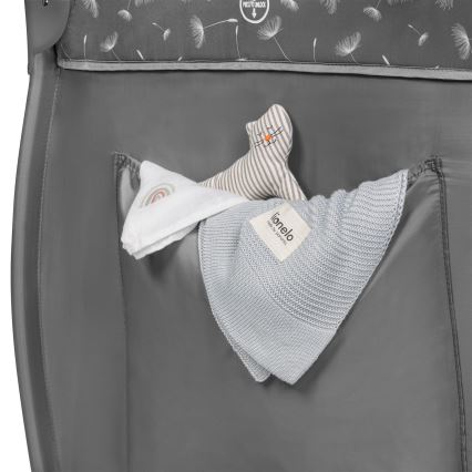 Lionelo - Matkasänky STEFI PLUS, harmaa/valkoinen