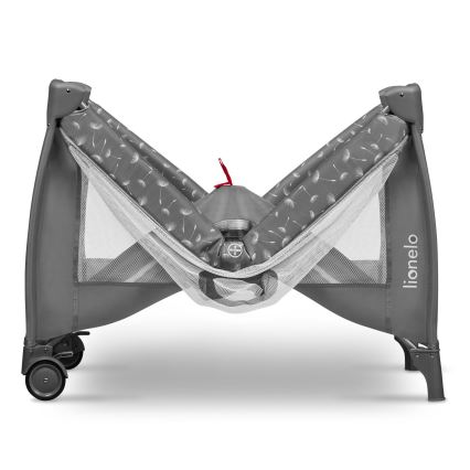 Lionelo - Matkasänky STEFI PLUS, harmaa/valkoinen