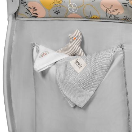 Lionelo - Matkasänky STEFI PLUS vaaleanpunainen/keltainen