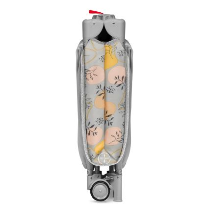 Lionelo - Matkasänky STEFI PLUS vaaleanpunainen/keltainen