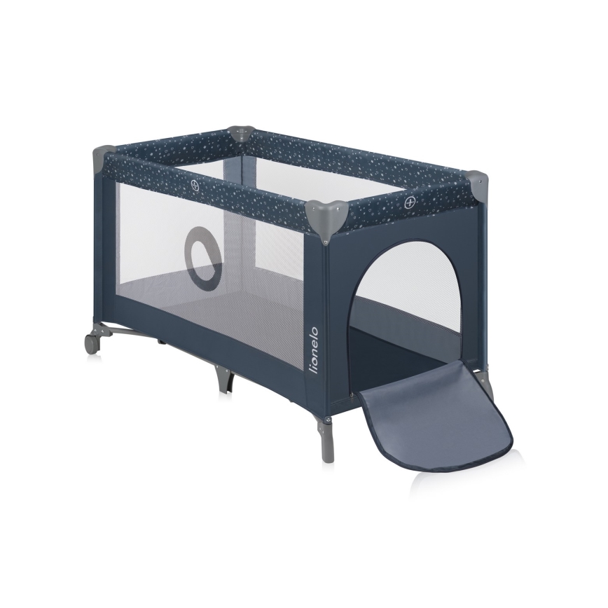 Lionelo - Matkasänky STEFI siniharmaa