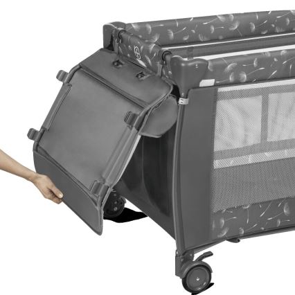 Lionelo - Matkasänky SVEN PLUS harmaa