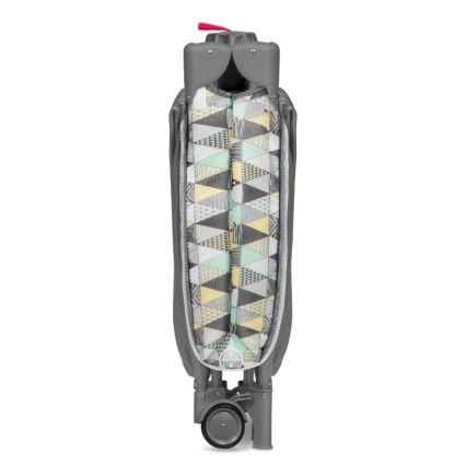 Lionelo - Matkasänky SVEN PLUS harmaa/keltainen