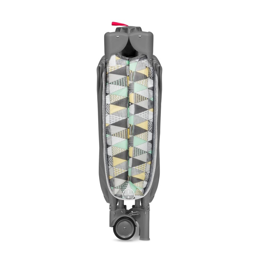 Lionelo - Matkasänky SVEN PLUS harmaa/keltainen