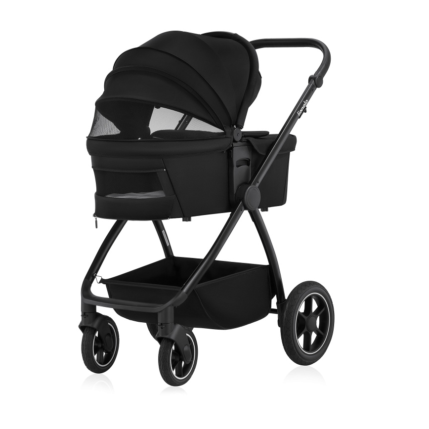 Lionelo - MERIL 3-in-1 yhdistelmävaunut Black Onyx