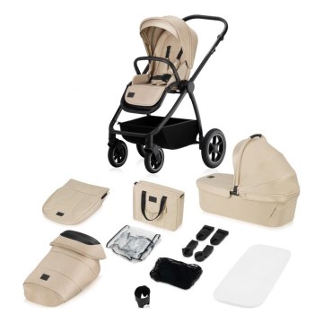 Lionelo - MERIL yhdistelmävaunut 2-in-1, beige hiekka