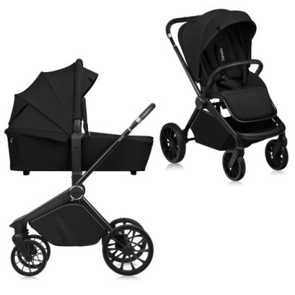 Lionelo - MIKA PLUS 2-in-1 yhdistelmävaunut Black Onyx