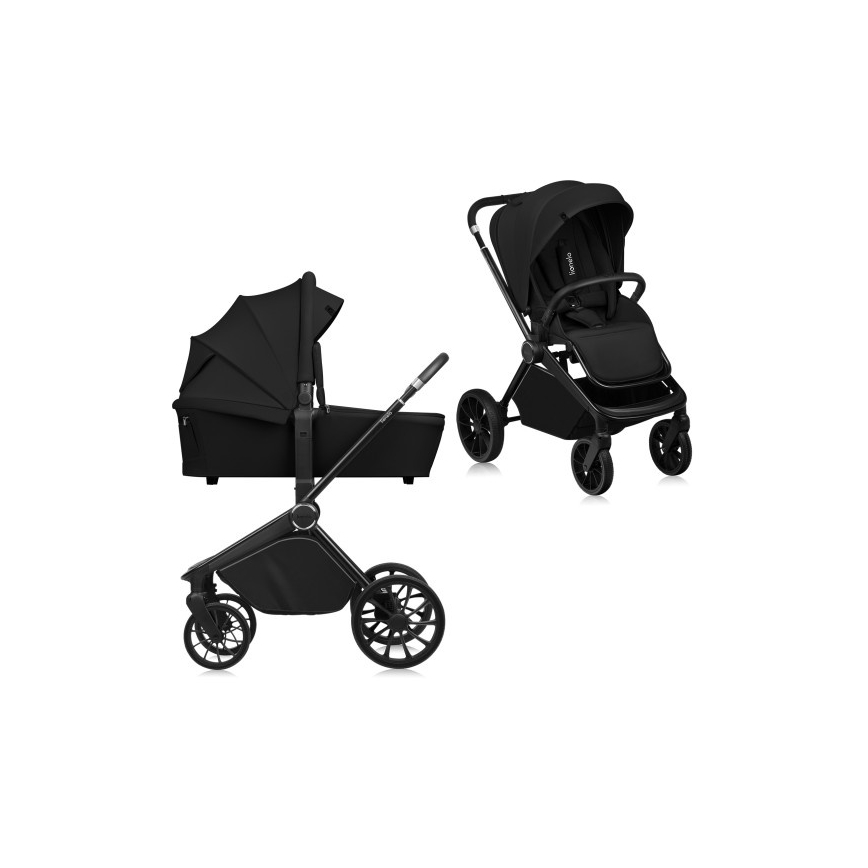 Lionelo - MIKA PLUS 2-in-1 yhdistelmävaunut Black Onyx