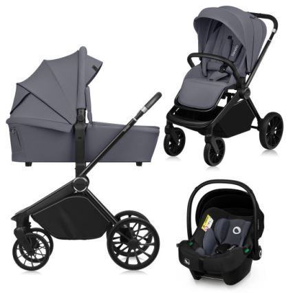 Lionelo - MIKA PLUS 3-in-1 yhdistelmävaunut Grey Stone