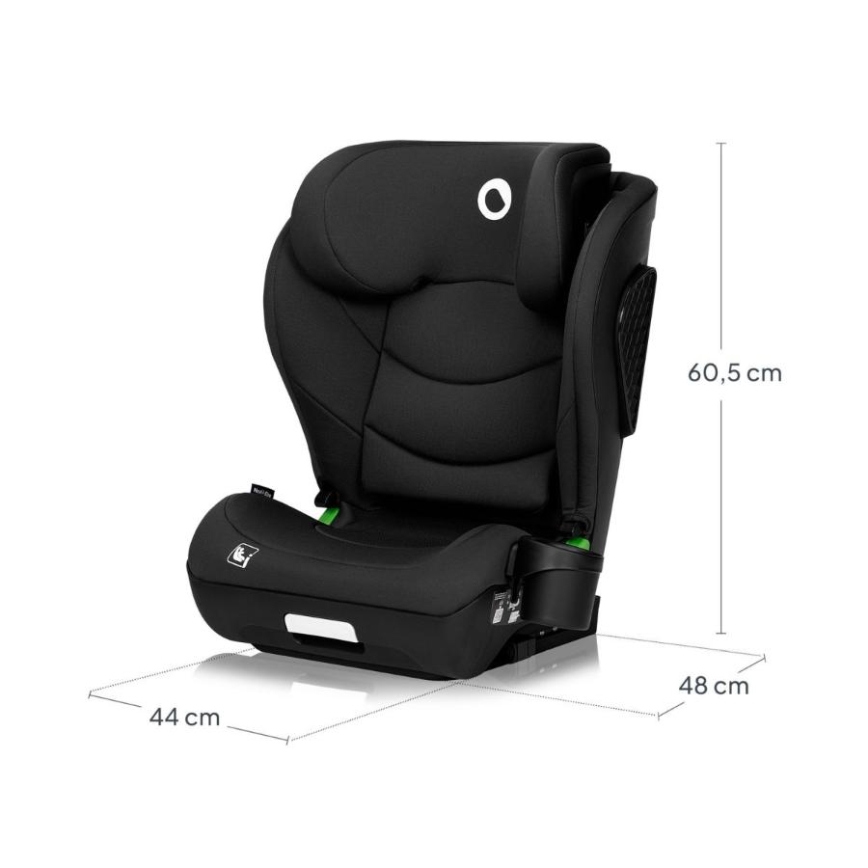 Lionelo - NEAL i-Size turvaistuin 100–150 cm, musta hiilikuitu