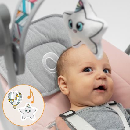 Lionelo - OTTO-vauvakeinu 4xLR14, vaaleanpunainen