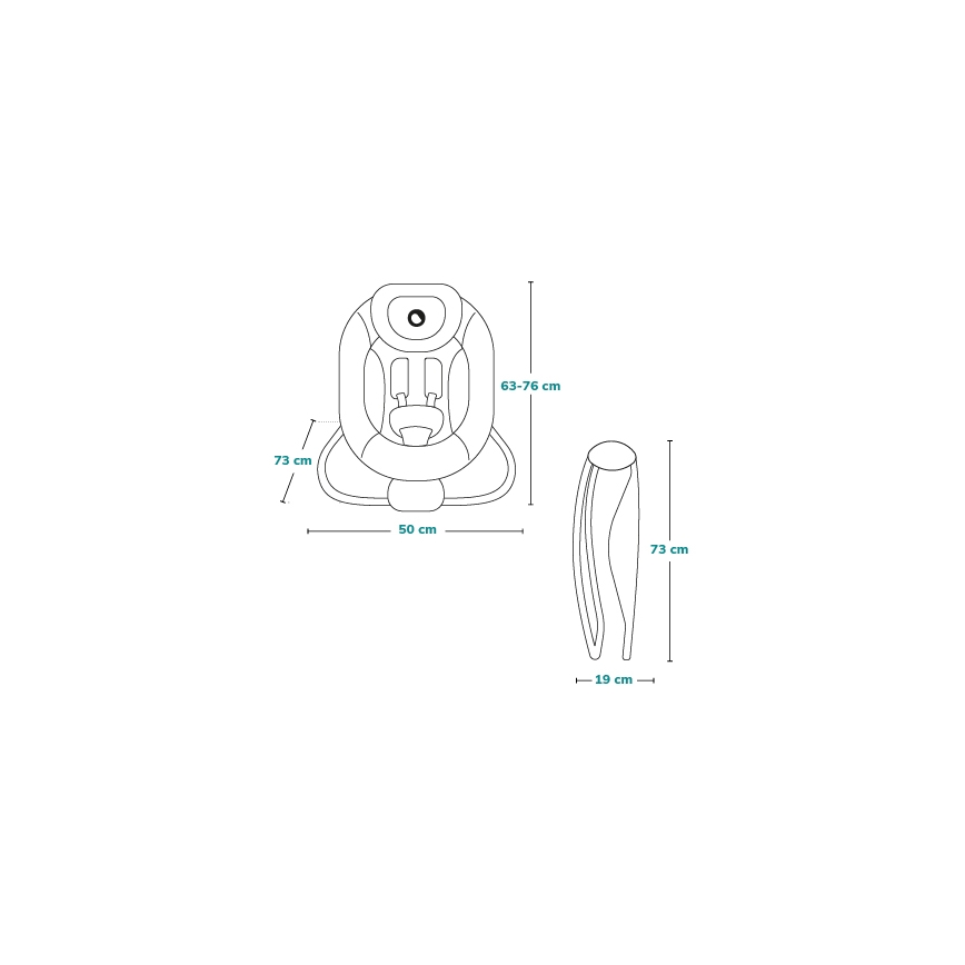 Lionelo - PASCAL lasten värisevä keinu, melodialla, 2xAA, harmaa