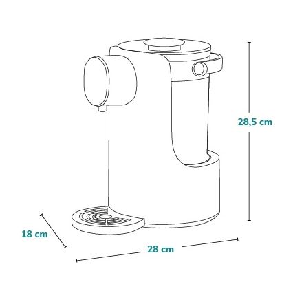 Lionelo - Pullonlämmitin BABYPRESTO 1000W/230V valkoinen