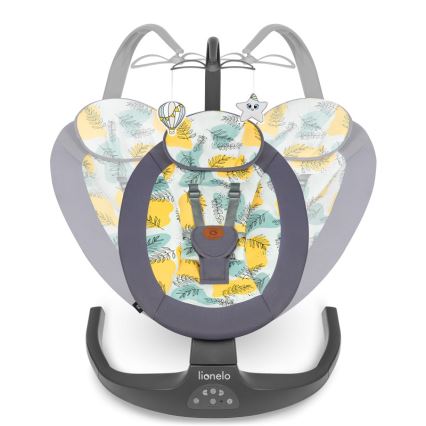 Lionelo - RALF lasten keinu melodialla, 4xAA, betoninharmaa + kaukosäädin