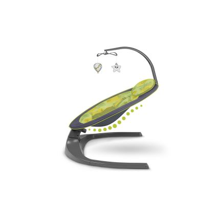 Lionelo - RALF lasten keinu melodialla, 4xAA, betoninharmaa + kaukosäädin