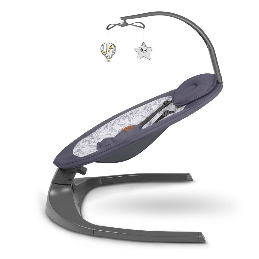 Lionelo - RALF-vauvakeinu melodioilla, 4xAA, harmaa-valkoinen + kaukosäädin