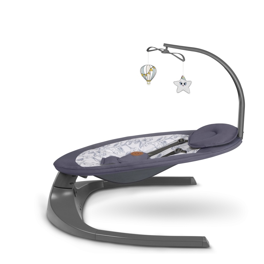 Lionelo - RALF-vauvakeinu melodioilla, 4xAA, harmaa-valkoinen + kaukosäädin