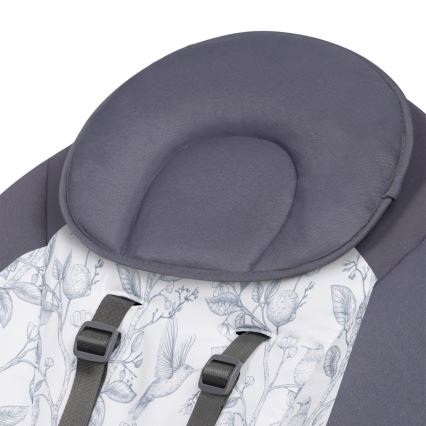 Lionelo - RALF-vauvakeinu melodioilla, 4xAA, harmaa-valkoinen + kaukosäädin