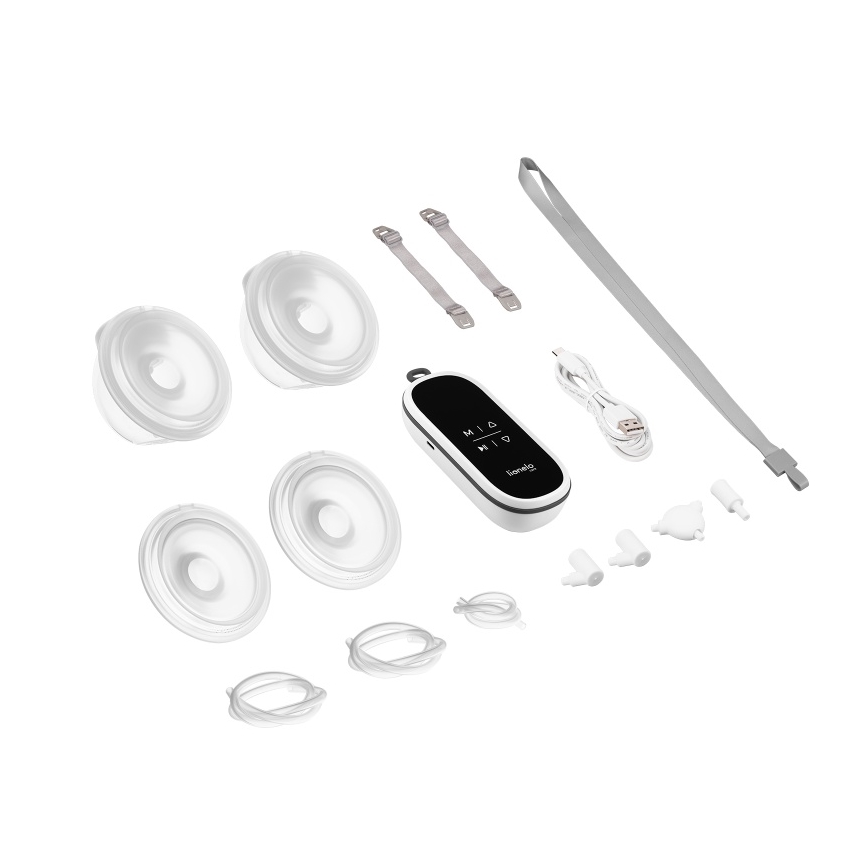 Lionelo - Sähköinen ladattava kaksoisrintapumppu TWEE FREE 5V 1500 mAh 150 ml