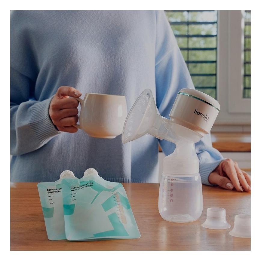 Lionelo - Sähköinen ladattava rintapumppu FIDI PLUS 5V 1200 mAh 180 ml